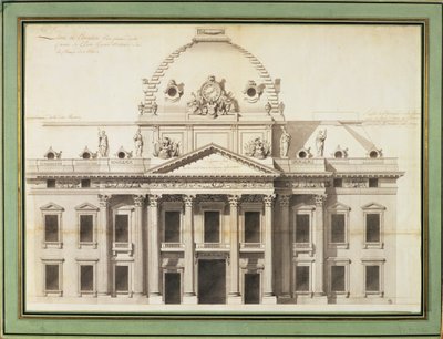 Ontwerp voor de Ecole Militaire, Parijs, 1751 door Jacques Ange Gabriel